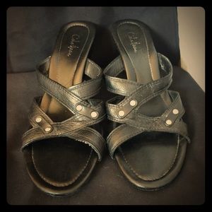 Cole Haan Black Sandals Wedge
